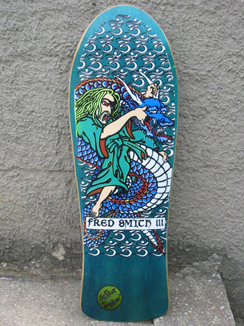 Vintage 80s ALVA Fred Smith Punk Size Rare Skateboard